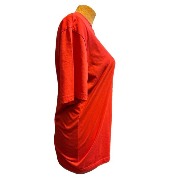 Oakley Men Red Crew Neck Tee Embroidered Logo Short Sleeve Shirt, 2XL, T-shirt - Picture 4 of 6